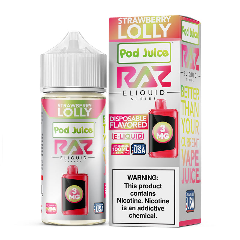 Raz x Pod Strawberry Lolly | 100ml