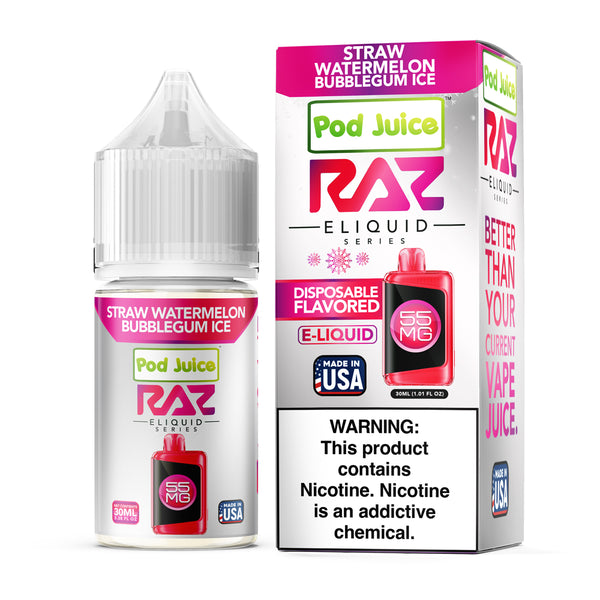 Raz x Pod Straw Watermelon Bubblegum Ice | 30ml